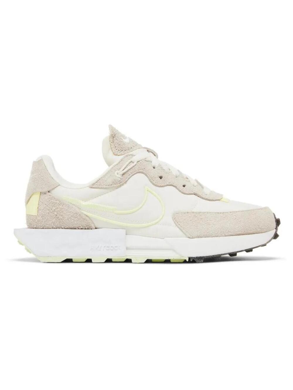 Nike Waffle One Womens 7.5 Cream Beige Suede Mesh Sneakers DC3579-002